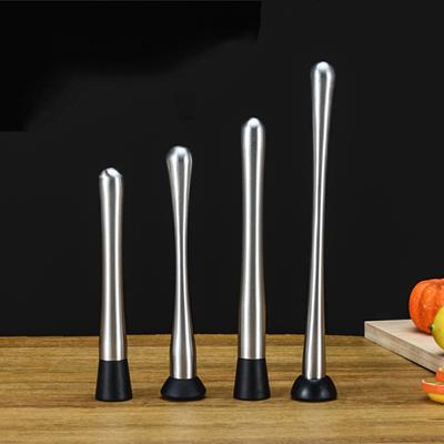 Pestelli per cocktail in acciaio inossidabile con testa in nylon scanalata, accessori da bar professionali: crea deliziosi drink a base di frutta