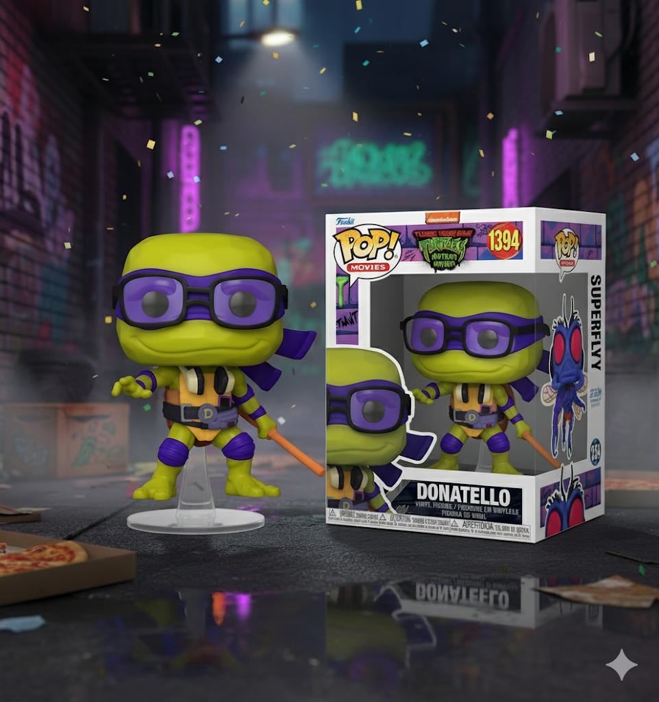 

Черепашки ніндзя фігурка Донателло Funko Pop Фанко Поп ninja turtles Donatello вінілова фігурка №1394 10 зелений