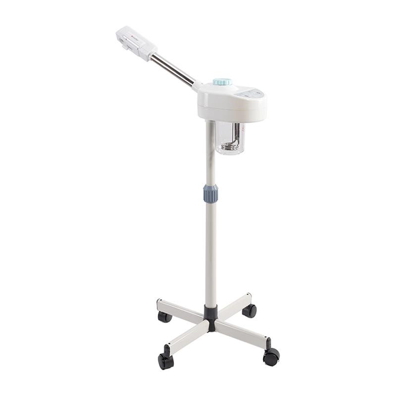 Dual-Function Facial Steamer with Touch Screen Timer, Cold/Hot Mist, LED Lamp, and Magnifying Glass