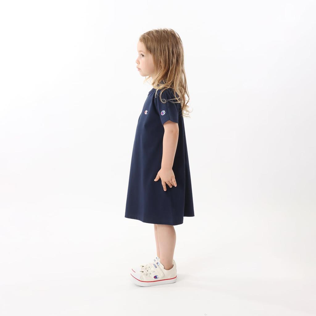 Champion Kortarmet Rundhals T-skjorte Bomull Binder Logo Størrelse 120 Barnekjole, 100% USA, Hals, Ettpunktsbroderi, Basic, Marineblå, (CK-Z331/CK-T305)