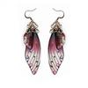 Long Butterfly Wing Dangle Earrings for Women Vintage Rhinestone Fairy Wing Drop Earrings Bohemian Party Jewelry Gift