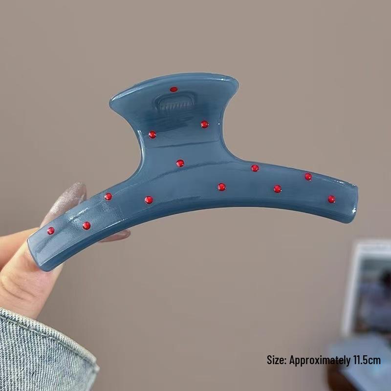Koreanischer Eleganter Kürbisbogen Polka Dot Haarspange - Groß, Cremige Texturierte Hochsteckfrisur-Accessoire