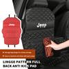 For Leather Car Interior Seat Anti Kick Pad Seat Backrest Mat Grand Cherokee Wrangler JK Renegade Gladiator Compass