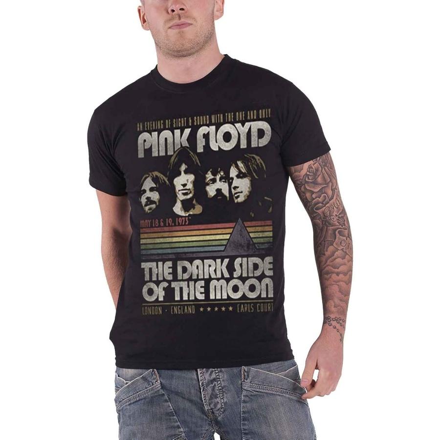 Футболка Pink Floyd Dark Side of The Moon Винтажные полосы Официальная Мужская Новая Черная Размер S S разноцветный