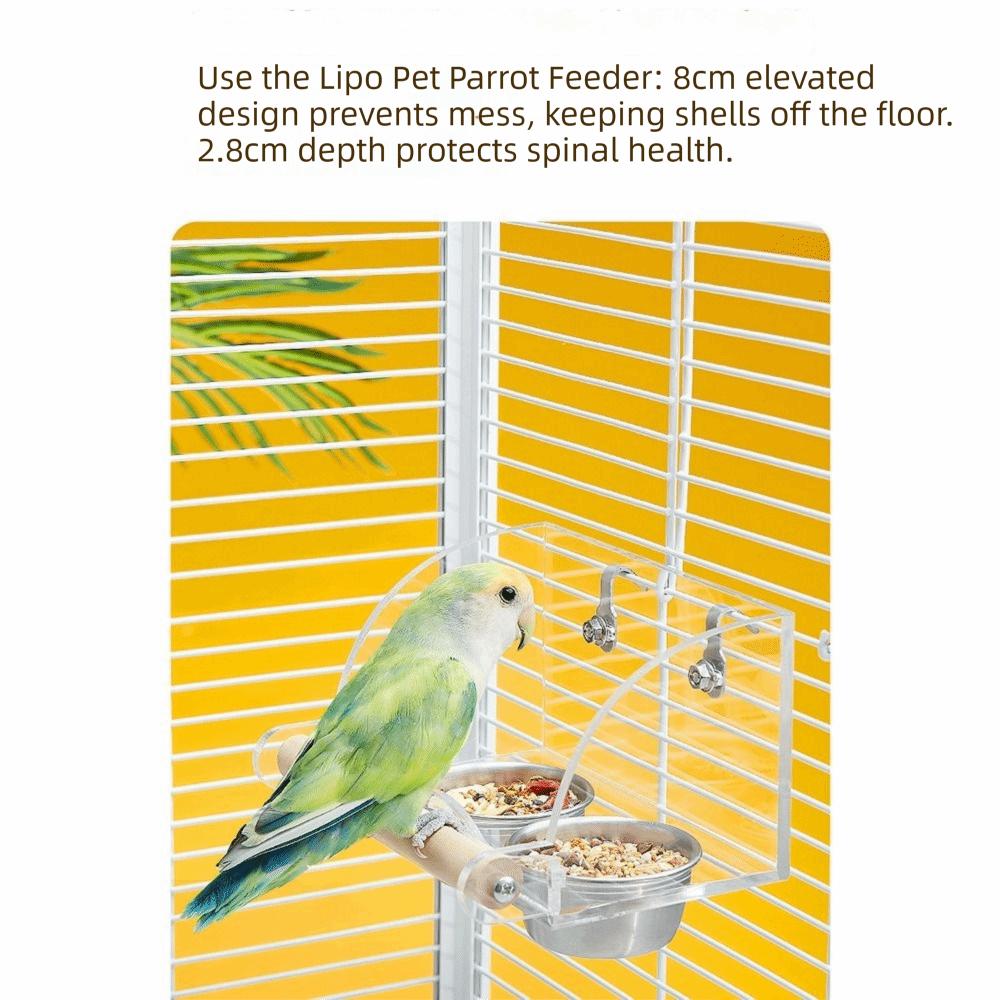 Anti-splash Hanging Bird Cage Feeder Bird Food Container Small and Medium-sized Birds