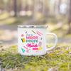 Best Teacher in The World Spanish Printed Mug Creative Coffee Cups Drinks Enamel Cup Vintage Handle Drinkware Gifts for Teacher