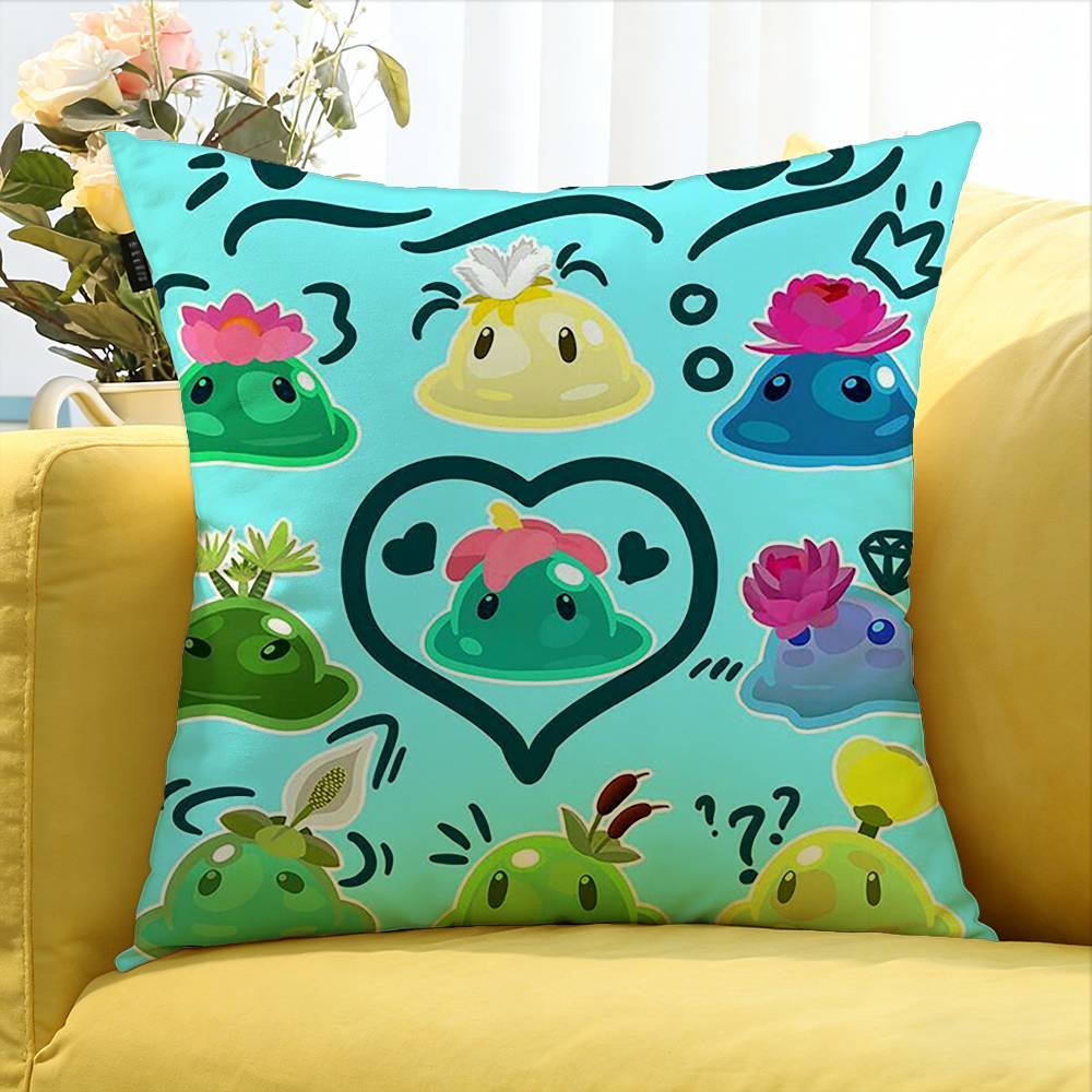 cute Naughty Slime Rancher Various Sizes Square Pillow Case For Car Home Bedchamber Decor