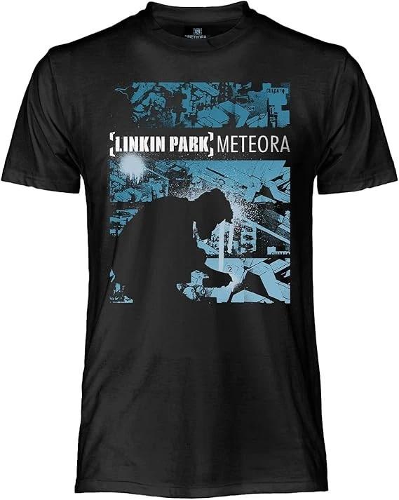 Linkin Park T-Shirt Official Adult Meteora Blue Cotton Quality Print S