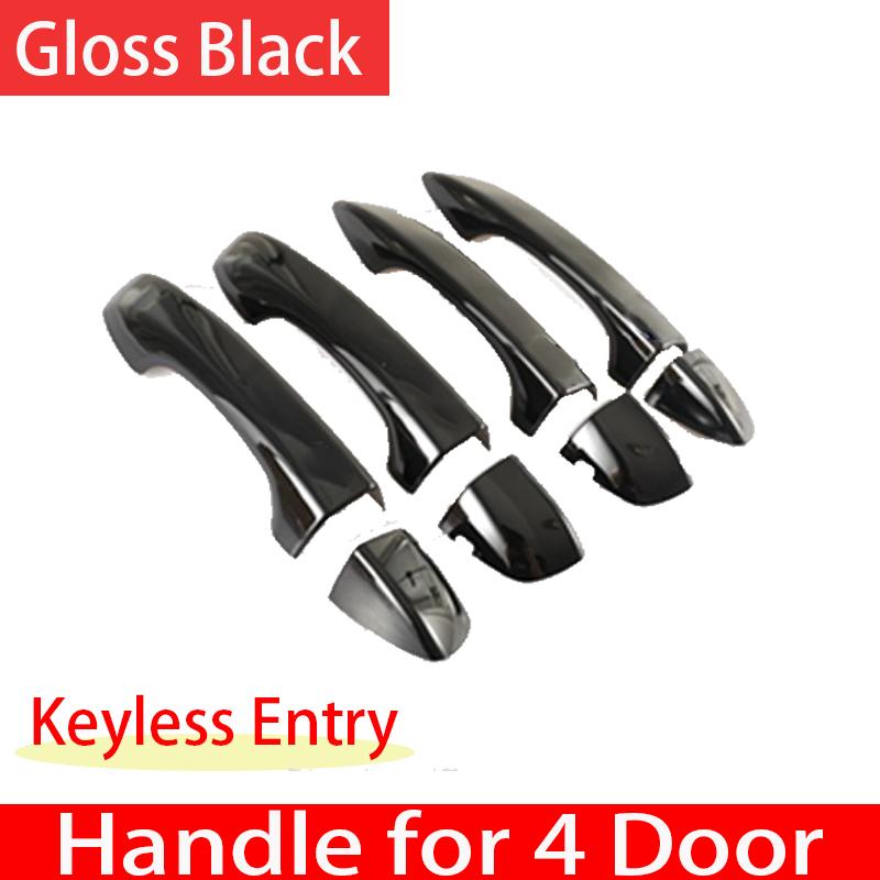 

Black Gloss Exterior Door Handle For Volkswagen VW Taigo Nivus ~ Car Stickers protective Decoration Car Accessories Keyless Entry