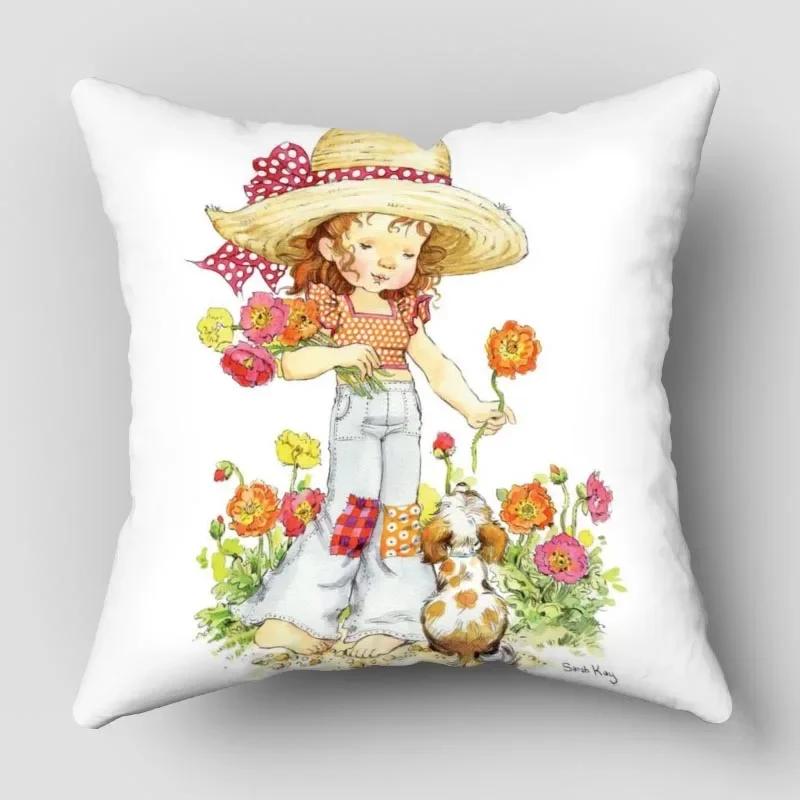 Kissenbezüge Sarah Kay Cartoon Kissenbezüge Dekokissen für Sofa Autodekoration Kissenbezug WJY12.25