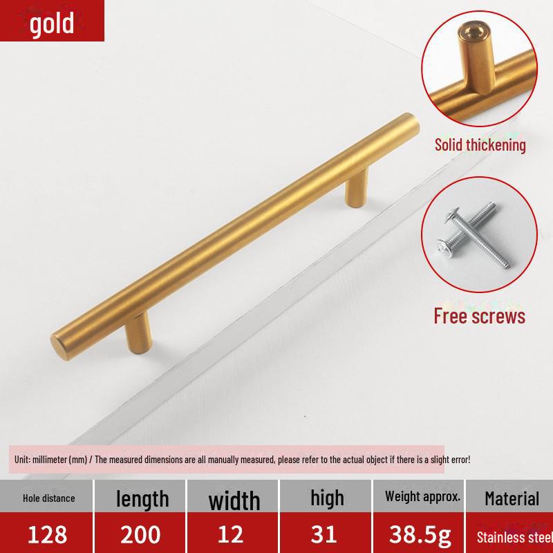 

Современная ручка для шкафа из нержавеющей стали черного и золотого цвета