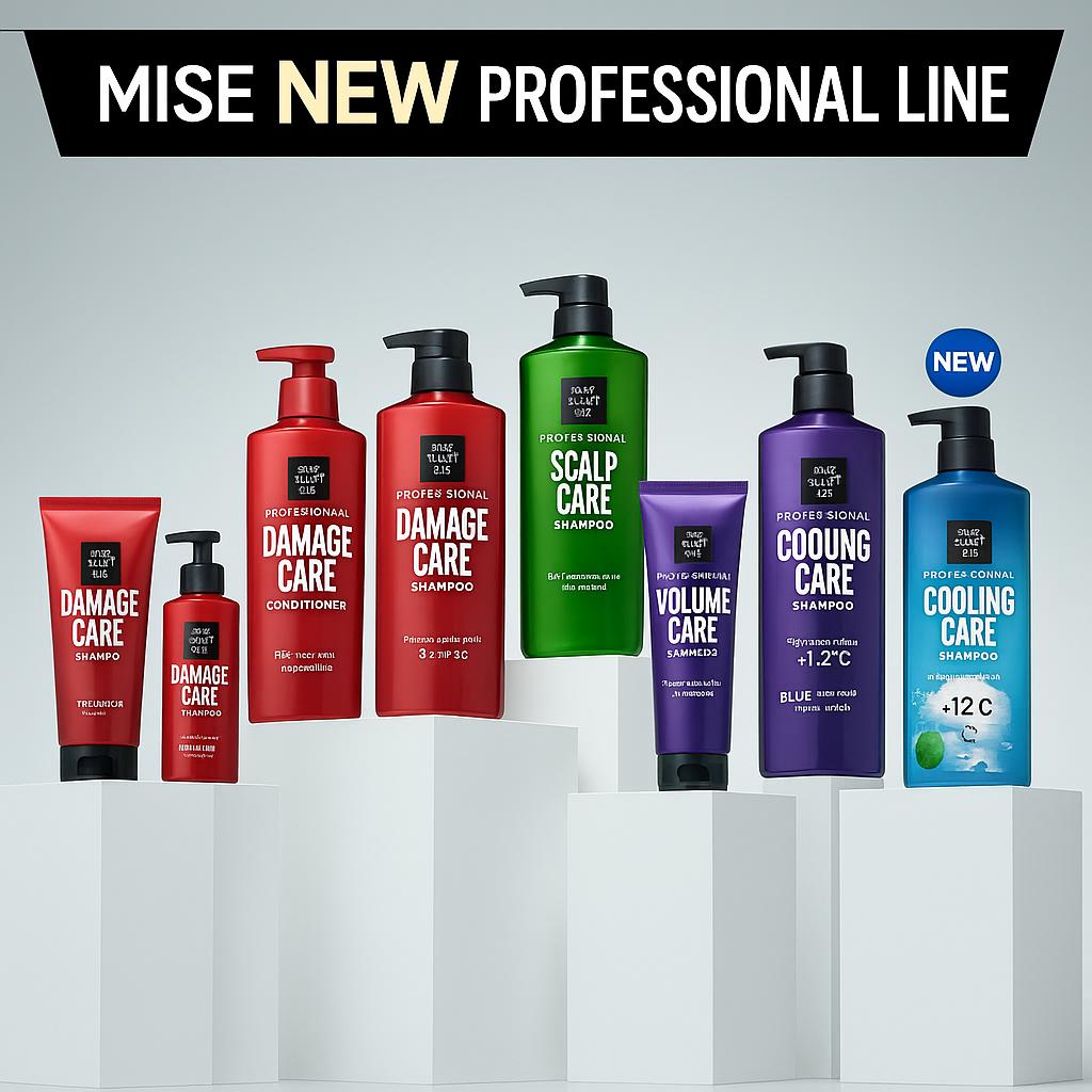 Mise En Scene Professional Damage, Volume, Scalp Care Shampoo 680 ml, Damage Conditioner 680 ml