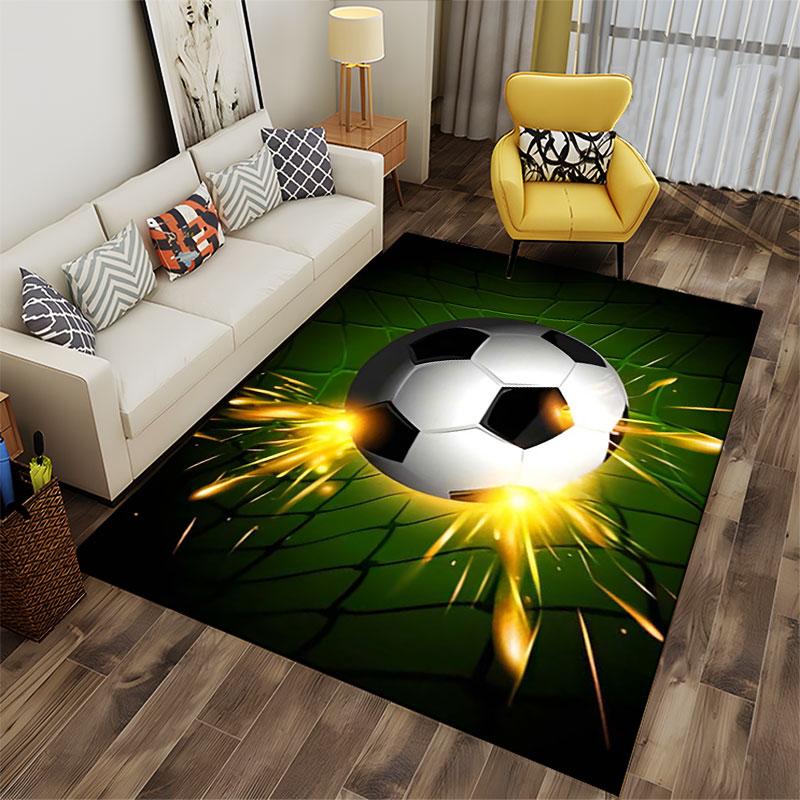 Soccer Ball Goal Spark Design suitable as a non-slip mat for the living room or bedroom sofa