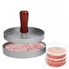 Burger Press Patty Maker, Stainless Steel Hamburger Patty Press Mold with Wood Handle