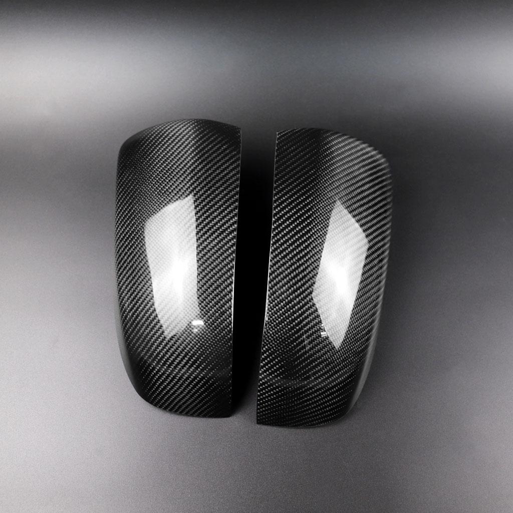 2Pcs Carbon Fiber Rear Door Side Wing Mirror Black Covers Cover Caps For BMW X5 X6 E70 E71 Exterior Parts Replacement