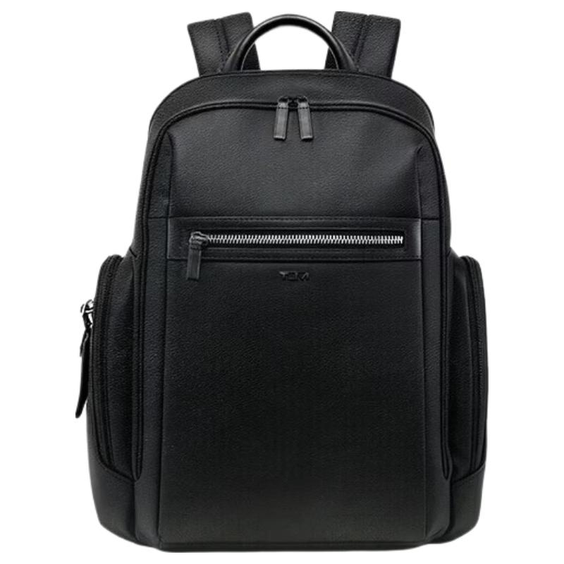 TUMI Men's Leather Business Laptop Backpack