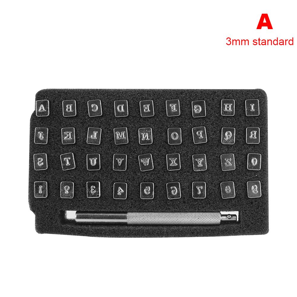

DIY Leather Stamping Tools 26 Capital 10 Number Leather Crafting Tool Stamp Punch Set Alphabet Stamping Imprint Kit 33pcs/37pcs