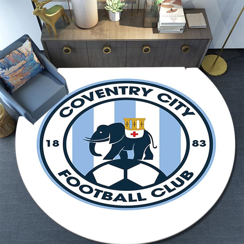 Coventry City Pattern Round rug,Carpet Rug for Living Room Bedroom Playroom ,Non-slip Floor Mat,Holiday Gifts and Birthday Gifts.