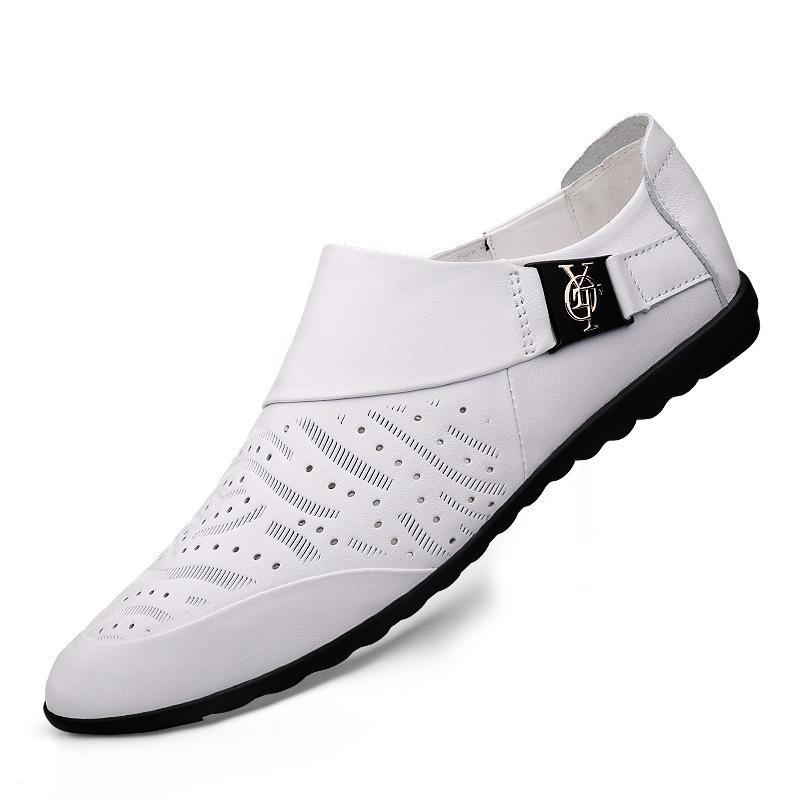 

Men s shoes 2025 summer new men s foot cover easy to wear casual leather shoes novel versatile fashion small leather shoes tide 46