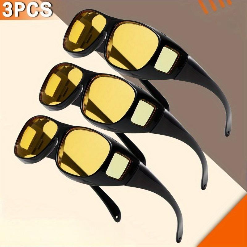 3 Pairs of Fashionable Oval Glasses Unisex Versatile Trendy Cool and Handsome Versatile Styles Fashionable Accessories
