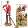Farm Pasture Simulation Plastic Doll Model Ornament Farmer Worker Animal Woman