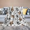 Cartoon French Bulldog Pattern Warm Blanket - Soft and Cozy Nap Blanket for Kids and Adults, Exquisite and Cute Home Essential