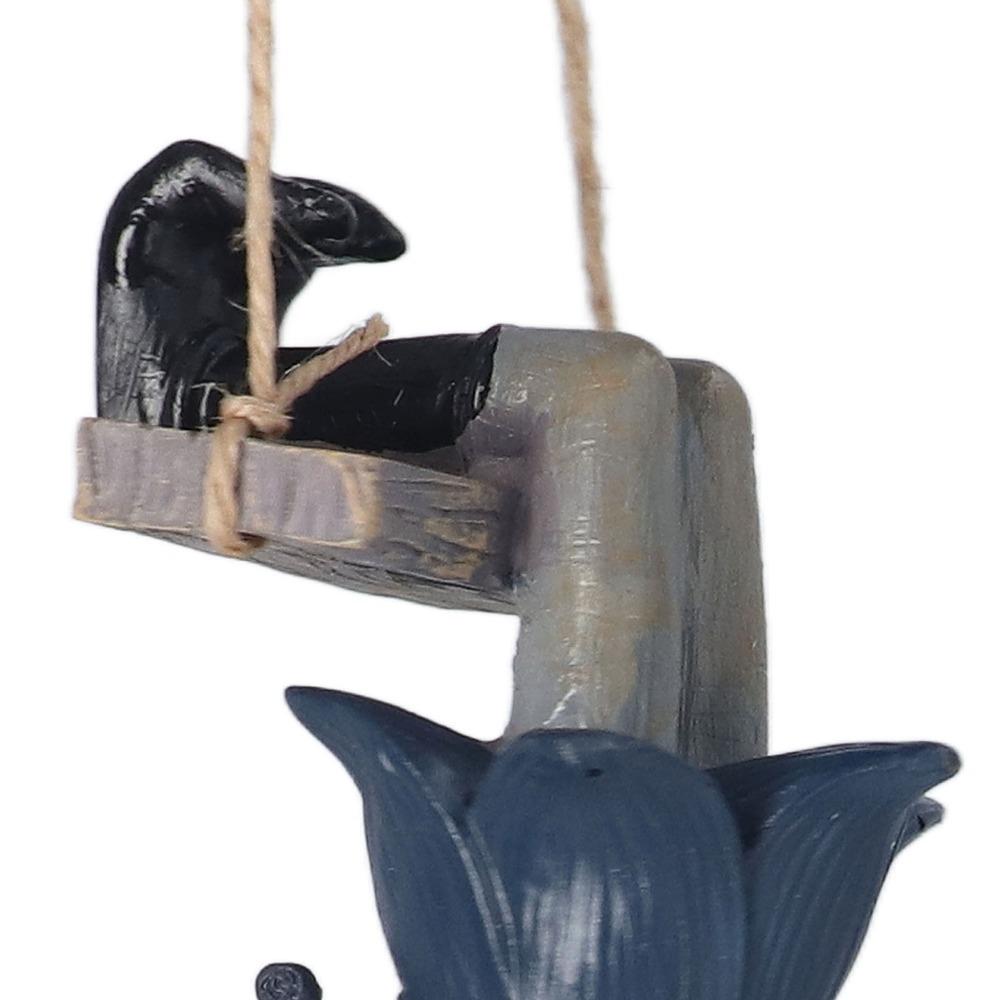Resin Hanging Tree Ornament Hanging Resin Garden Statue Swinging Elf Figurine Outdoor Decoration