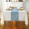 Waterproof Cotton Linen Tablecloth With Embroidery Oil-Resistant Washable Dining Table Cover Nordic Style Rectangle Mat