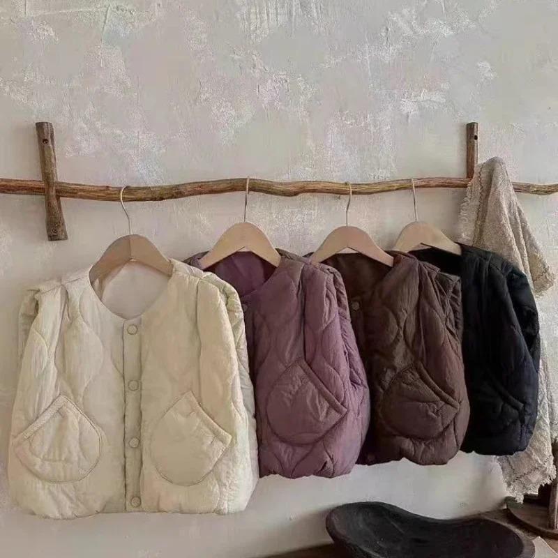 Children's Padded Vest Girl Autumn Winter Vest Kids Boy Keep Warm Waistcoat Outdoor Clothes Outerwear