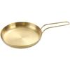 Handled Stainless Steel Frying Pan 18/20cm Snack Dish High-quality Serving Plate  Barbecue