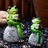 Frog Sitting On Stone Personalized Collectible Frog Statue Mascot Frog  Figurine Garden Decoration