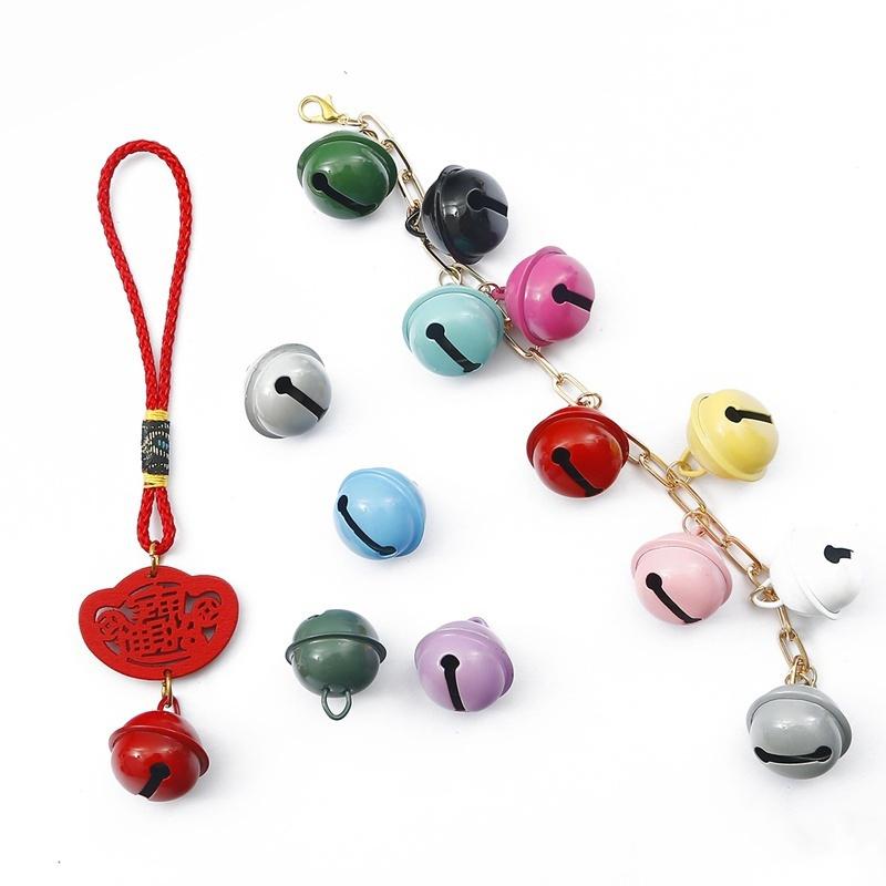 Clochettes Colorées 14/18/22mm Petit Pendentif Accessoires Porte-clés DIY Clochettes Rondes pour Animaux (50 pièces)