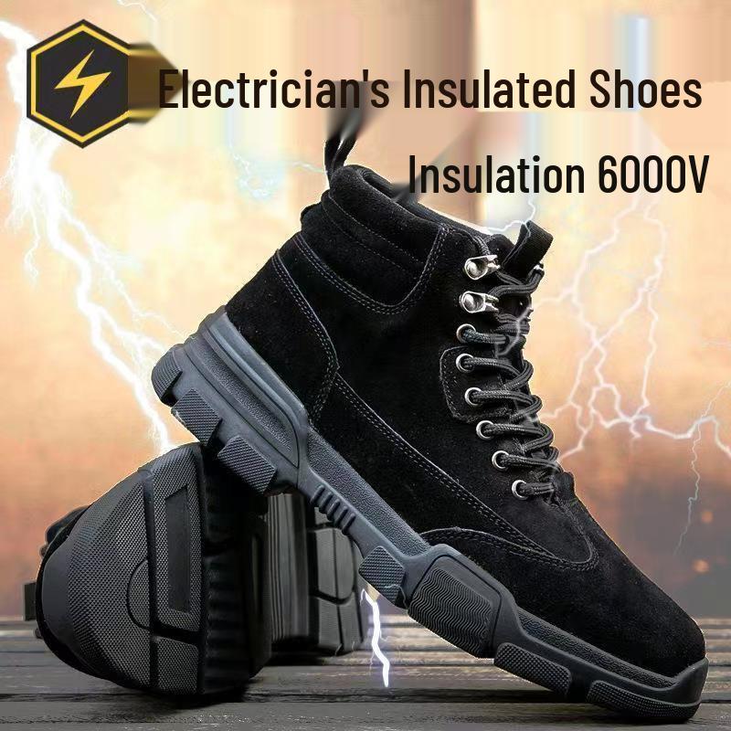 Lightweight Anti-Smash Anti-Puncture Anti-Scald High-Top Welding Shoes with Soft Sole and Wear-Resistant Protection 3649₽