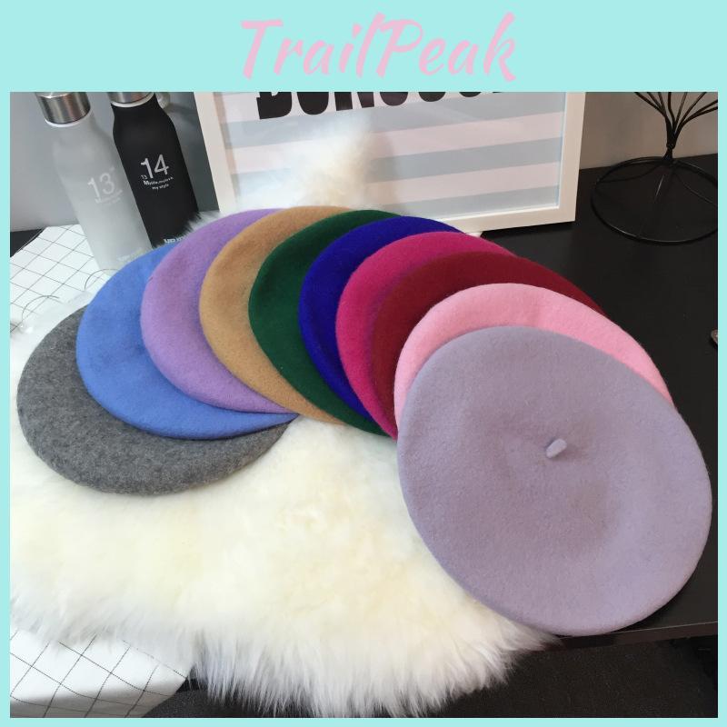Warm Soft Wool Beret For Women Autumn Winter Fashion Trendy Hat Beret