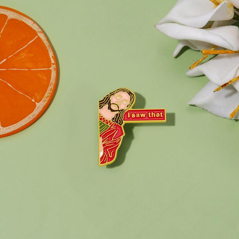 Stylish Cartoon Character Pin With Elegant English Lettering Design Great For Personal Accessories