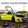 1:24 R8 V10 Plus Rs7 Car Model Diecast Alloy Toys 4 Doors Opened With Sound Light Pull Back Miniature Vehices Fashion Home Decor