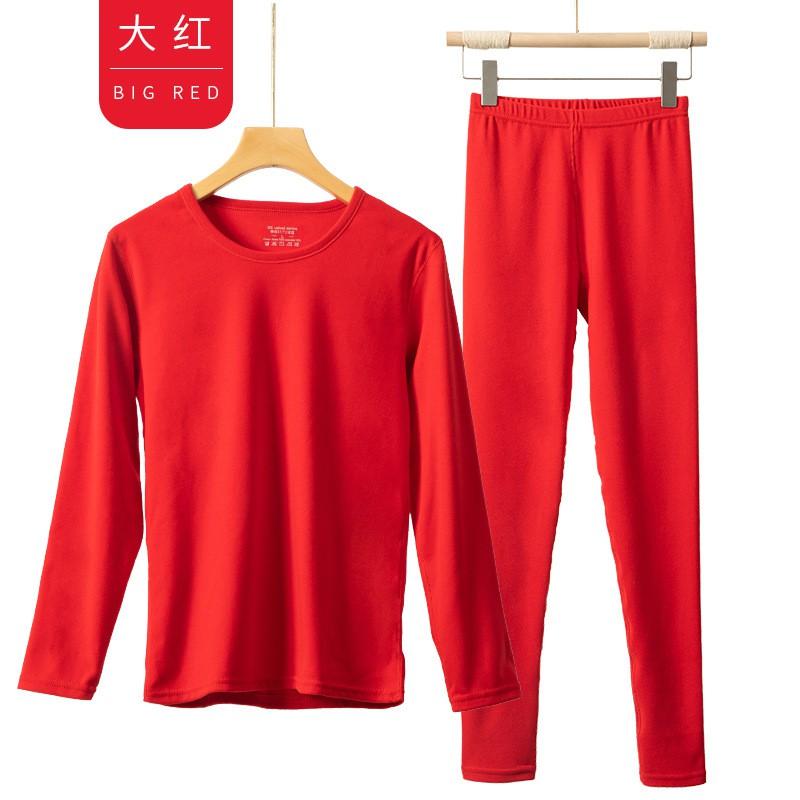 Thermal Base Layer Set Men Women Warm Fleece-Lined Long Sleeve Top Pants Soft Double-Sided Brushed Cotton Blend