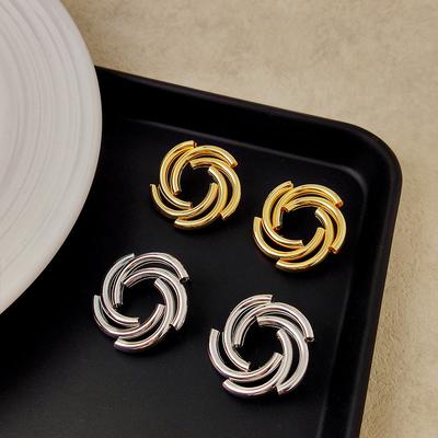 Round Flower Earrings for Women, Fashionable and Simple Popular Earrings Gift