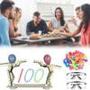 Headshot WoodBots, Wooden Shooting Puppets Balloon Game, 2025 New Whack A Balloon Strategy Board Game, Balloons Man Battle Game