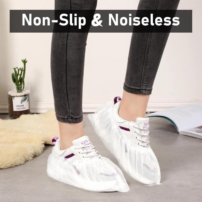 Disposable Shoe Covers Anti Slip Waterproof Overshoes Dustproof Reusable Boot Cover Protectors for Indoors Home Office Workplace