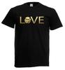 Adults Love Tennis Sports Player Fan Tennis Ball Design Black Unisex T-Shirt