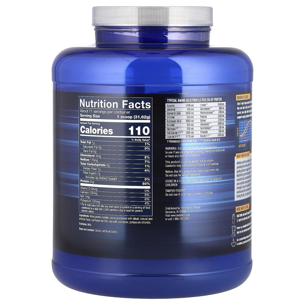 Whey Protein Isolate, Rich Chocolate, 2.27Kg(5Lbs)