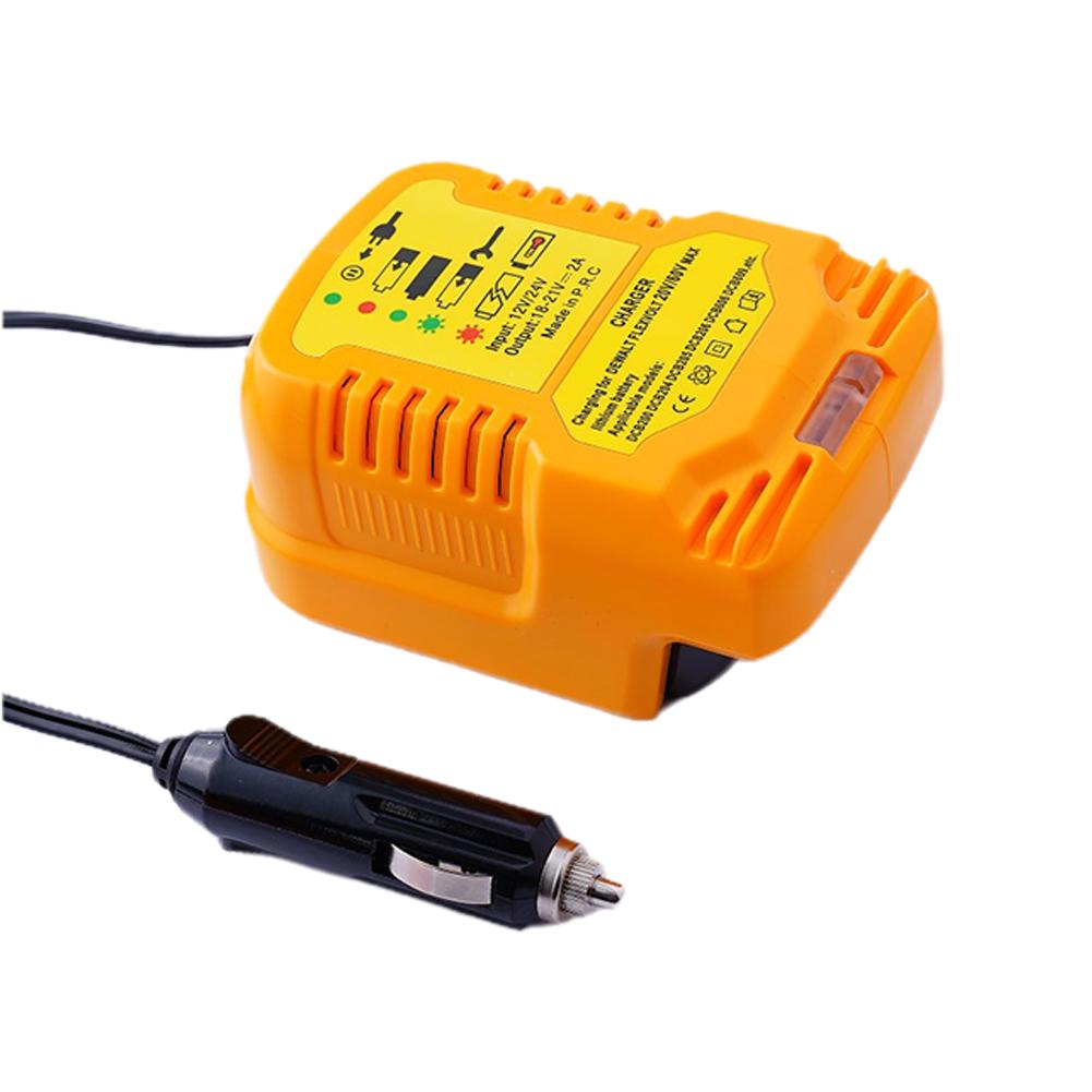 Vehicle Mini Charger for Makita/Dewalt/Milwaukee/Bosch 18V Lithium Battery Cigarette Lighter Plug Portable Charger Use on Car