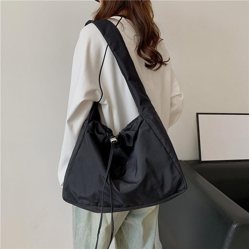 Casual Drawstring Shoulder Bags For Women Large Capacity Handbag Sport Gym Bag Shopping Bag Premium Durable Quality