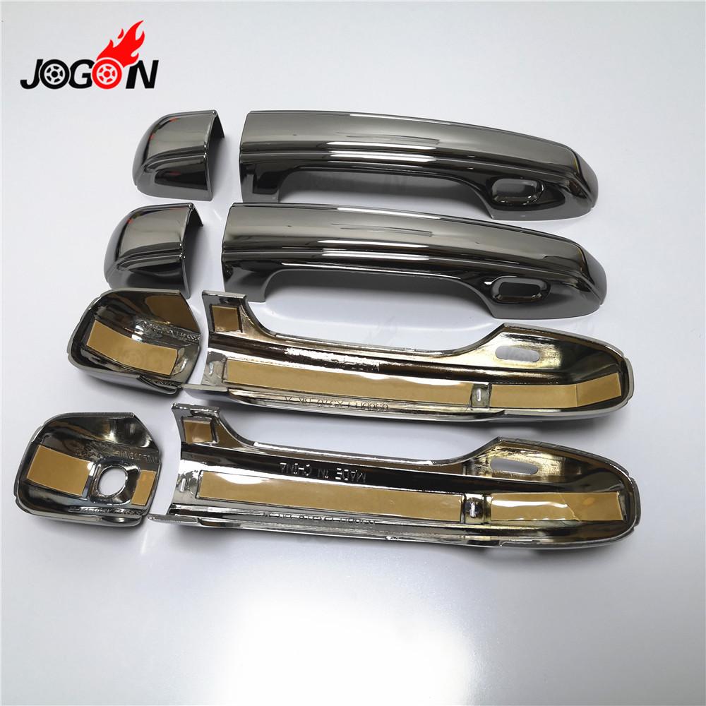 8pcs Advanced Plating Material Black Titanium Door Handle Cover Trim For Lexus LX570 LX 570 2016 2017 2018