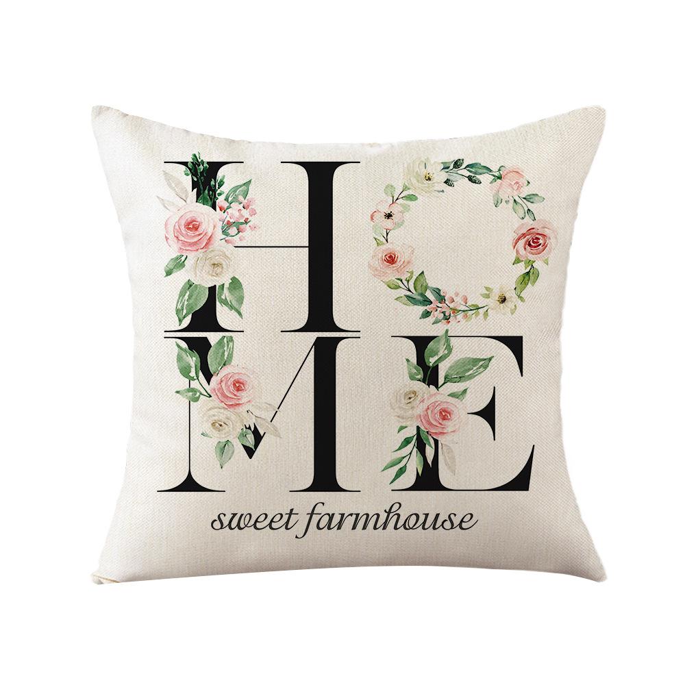 Aquarell Frühlings Kissenbezug Nordische Blume Heim Kissenbezug Polyester Schlafzimmer Sofa Kissenbezug