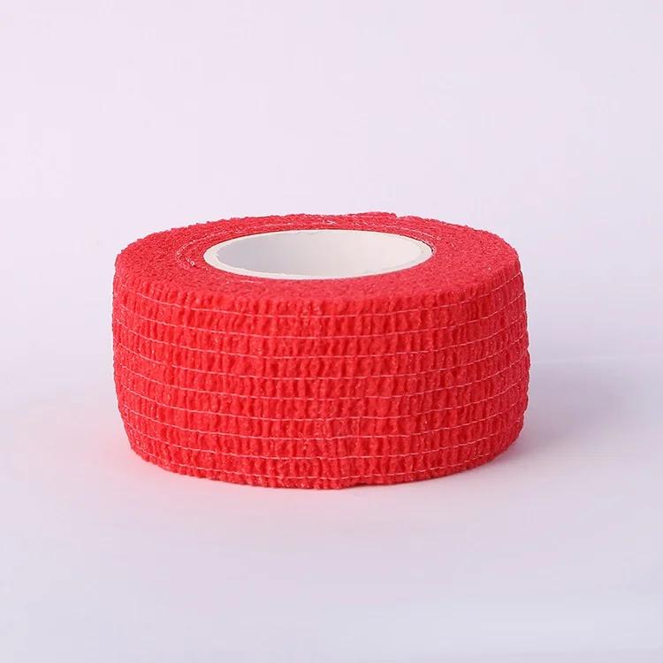 

1 Roll Self Adhesive Elastic Bandage 4.5m Colorful Sports Wrap Tape for Finger Joint Knee First Aid Kit Pet Tape 2.5cmX4.5m красный