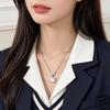 European Hello Kitty Two-Tone Gold & Silver Stainless Steel Pendant Necklace – Girly Versatile Accessory