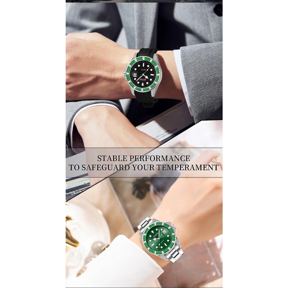 Fashion Luxury Mens Quartz Watch Calendar Display Luminous Pointer Stainless Steel Waterproof High Quality Mens Watch