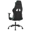 Gaming Chair with Massage Function Black and Green Artificial Leather